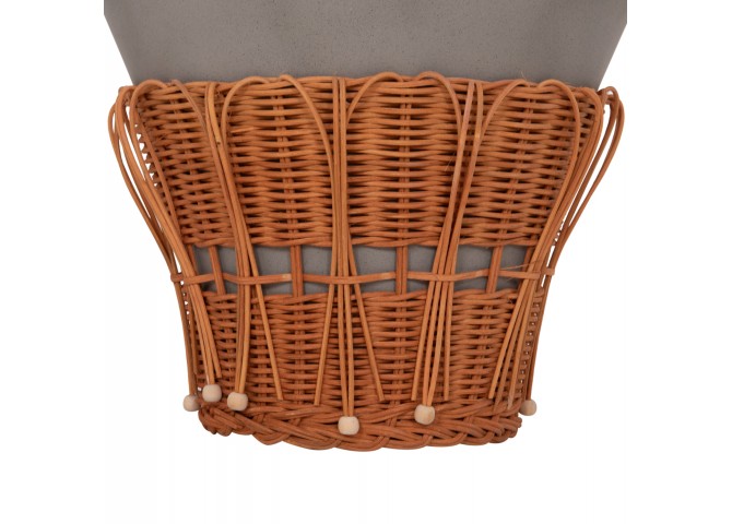 ΤΡΑΠΕΖΙ ΒΟΗΘΗΤΙΚΟ PERRAL HM18164.03S FIBER CEMENT ΓΚΡΙ-ΦΥΣΙΚΟ RATTAN--Φ42x36Υεκ