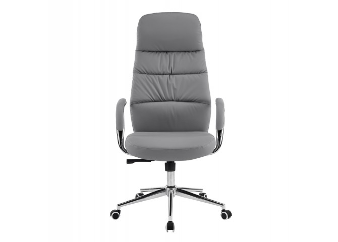 ΚΑΡΕΚΛΑ ΓΡΑΦΕΙΟΥ TEETER HM18355.10 ΓΚΡΙ PU ΔΕΡΜΑ--ΒΑΣΗ ΧΡΩΜΙΟΥ 67x66x121Υεκ