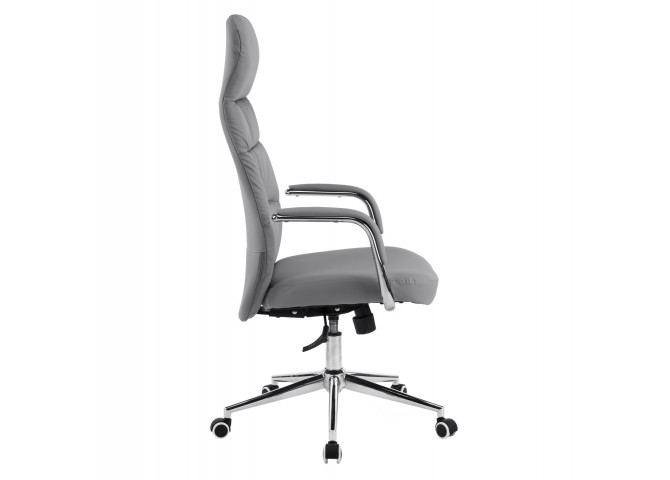 ΚΑΡΕΚΛΑ ΓΡΑΦΕΙΟΥ TEETER HM18355.10 ΓΚΡΙ PU ΔΕΡΜΑ--ΒΑΣΗ ΧΡΩΜΙΟΥ 67x66x121Υεκ