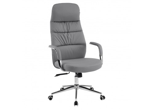 ΚΑΡΕΚΛΑ ΓΡΑΦΕΙΟΥ TEETER HM18355.10 ΓΚΡΙ PU ΔΕΡΜΑ--ΒΑΣΗ ΧΡΩΜΙΟΥ 67x66x121Υεκ