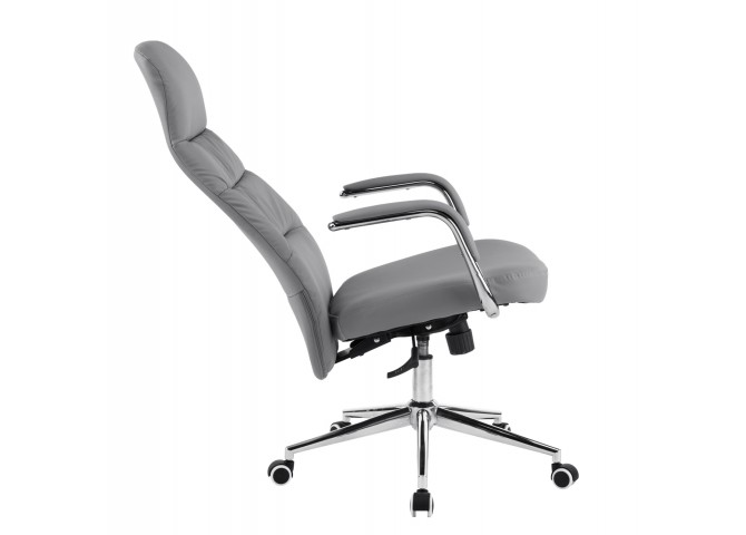 ΚΑΡΕΚΛΑ ΓΡΑΦΕΙΟΥ TEETER HM18355.10 ΓΚΡΙ PU ΔΕΡΜΑ--ΒΑΣΗ ΧΡΩΜΙΟΥ 67x66x121Υεκ