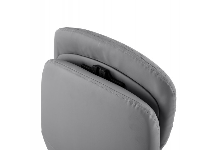 ΚΑΡΕΚΛΑ ΓΡΑΦΕΙΟΥ TEETER HM18355.10 ΓΚΡΙ PU ΔΕΡΜΑ--ΒΑΣΗ ΧΡΩΜΙΟΥ 67x66x121Υεκ