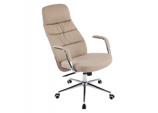 ΚΑΡΕΚΛΑ ΓΡΑΦΕΙΟΥ TEETER HM18355.02 ΜΠΕΖ PU ΔΕΡΜΑ--ΒΑΣΗ ΧΡΩΜΙΟΥ 67x66x121Υεκ