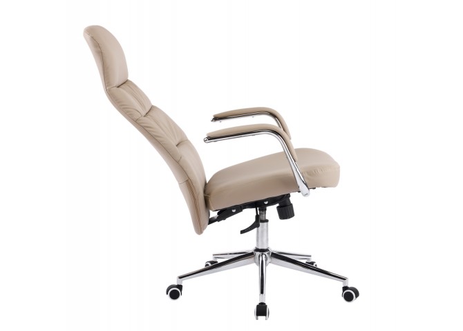 ΚΑΡΕΚΛΑ ΓΡΑΦΕΙΟΥ TEETER HM18355.02 ΜΠΕΖ PU ΔΕΡΜΑ--ΒΑΣΗ ΧΡΩΜΙΟΥ 67x66x121Υεκ