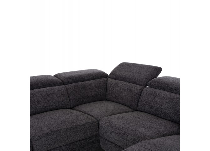 ΚΑΝΑΠΕΣ ΑΡΙΣΤΕΡΗ ΓΩΝΙΑ-ΑΝΑΚΛΙΣΗ & ΑΠΟΘ.ΧΩΡΟΣ-RESTRO HM3339.01L ΓΚΡΙ ΥΦΑΣΜΑ 284x224x76Υεκ