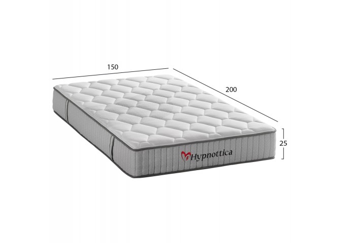ΣΤΡΩΜΑ ΔΙΠΛΟ HYPNOTTICA HM748.05 POCKET SPRINGS--ΛΕΥΚΟ 150x200x25Υεκ.