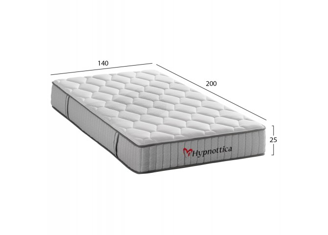 ΣΤΡΩΜΑ ΔΙΠΛΟ HYPNOTTICA HM748.04 POCKET SPRINGS--ΛΕΥΚΟ 140x200x25Υεκ.