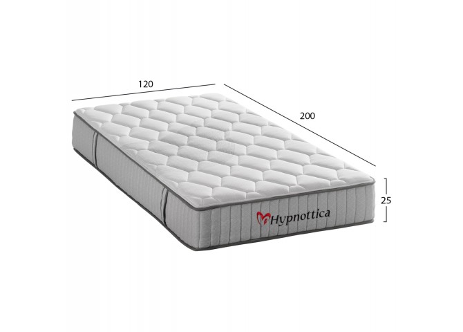 ΣΤΡΩΜΑ ΗΜΙΔΙΠΛΟ HYPNOTTICA HM748.02 POCKET SPRINGS--ΛΕΥΚΟ 120x200x25Υεκ.