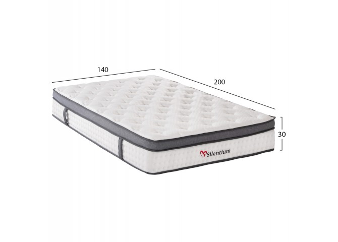 ΣΤΡΩΜΑ ΔΙΠΛΟ SILENTIUM HM749.04 POCKET SPRINGS--ΛΕΥΚΟ 140x200x30Υεκ.