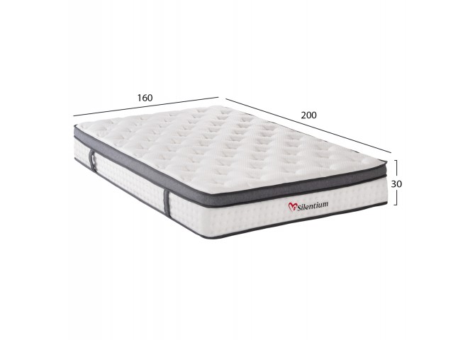 ΣΤΡΩΜΑ ΔΙΠΛΟ SILENTIUM HM749.06 POCKET SPRINGS--ΛΕΥΚΟ 160x200x30Υεκ.