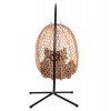 ΚΡΕΜΑΣΤΗ ΦΩΛΙΑ NESTA HM6468.05 ΜΑΥΡΟ ΜΕΤΑΛΛΟ--ΚΑΦΕ P.E.RATTAN 100x100x190Υεκ.