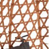 ΚΡΕΜΑΣΤΗ ΦΩΛΙΑ NESTA HM6468.05 ΜΑΥΡΟ ΜΕΤΑΛΛΟ--ΚΑΦΕ P.E.RATTAN 100x100x190Υεκ.