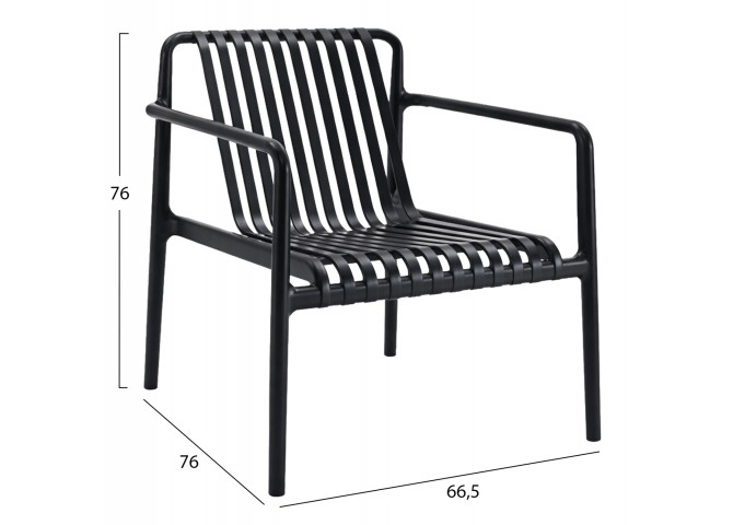 ΠΟΛΥΘΡΟΝΑ LOUNGE ΕΞΩΤ.ΧΩΡΟΥ MALEN HM6626.02 ΜΑΥΡΟ ΠΟΛΥΠΡΟΠΥΛΕΝΙΟ 66x77x76Υεκ