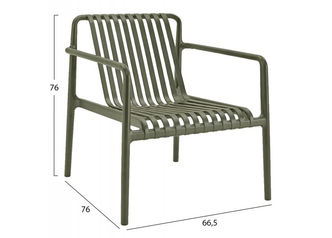 ΠΟΛΥΘΡΟΝΑ LOUNGE ΕΞΩΤ.ΧΩΡΟΥ MALEN HM6626.05 OLIVE GREEN ΠΟΛΥΠΡΟΠΥΛΕΝΙΟ 66x77x76Υεκ