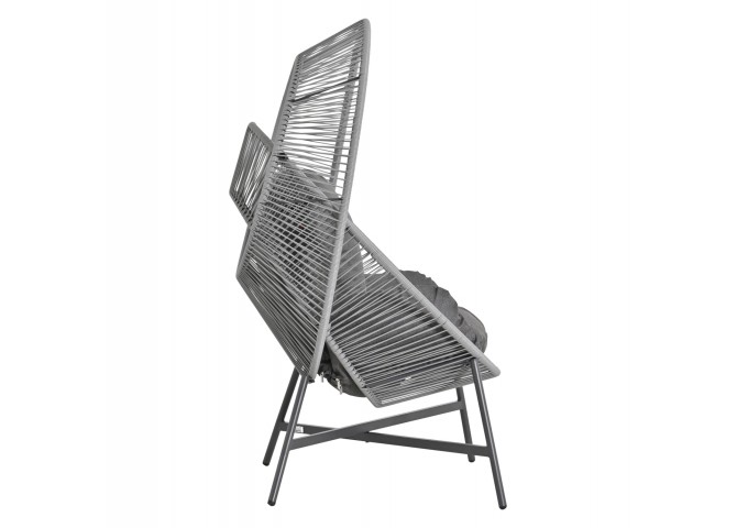 ΠΟΛΥΘΡΟΝΑ-ΦΩΛΙΑ RULER HM6506.01 ΓΚΡΙ ΜΕΤΑΛΛΟ-P.E.RATTAN-ΜΑΞΙΛΑΡΙΑ 90x85x149Υεκ