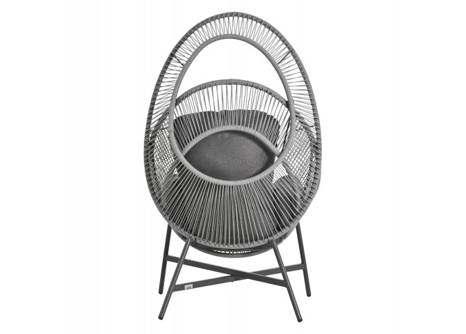 ΠΟΛΥΘΡΟΝΑ-ΦΩΛΙΑ RULER HM6506.01 ΓΚΡΙ ΜΕΤΑΛΛΟ-P.E.RATTAN-ΜΑΞΙΛΑΡΙΑ 90x85x149Υεκ
