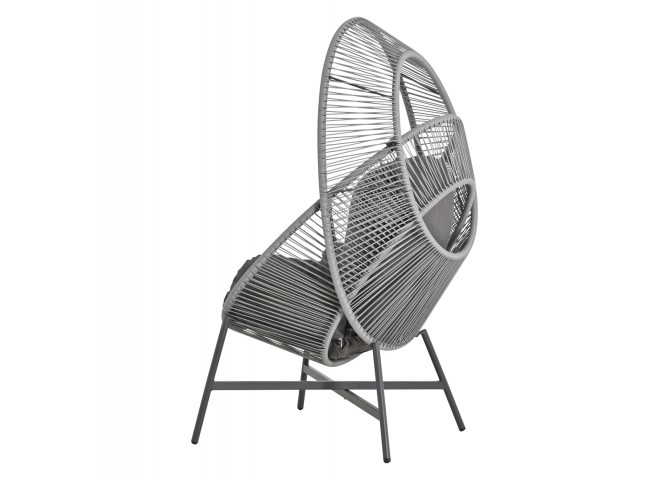 ΠΟΛΥΘΡΟΝΑ-ΦΩΛΙΑ RULER HM6506.01 ΓΚΡΙ ΜΕΤΑΛΛΟ-P.E.RATTAN-ΜΑΞΙΛΑΡΙΑ 90x85x149Υεκ