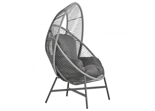 ΠΟΛΥΘΡΟΝΑ-ΦΩΛΙΑ RULER HM6506.01 ΓΚΡΙ ΜΕΤΑΛΛΟ-P.E.RATTAN-ΜΑΞΙΛΑΡΙΑ 90x85x149Υεκ