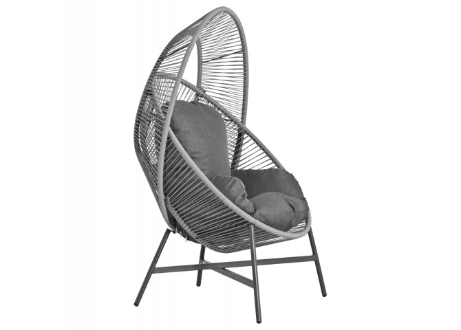 ΠΟΛΥΘΡΟΝΑ-ΦΩΛΙΑ RULER HM6506.01 ΓΚΡΙ ΜΕΤΑΛΛΟ-P.E.RATTAN-ΜΑΞΙΛΑΡΙΑ 90x85x149Υεκ