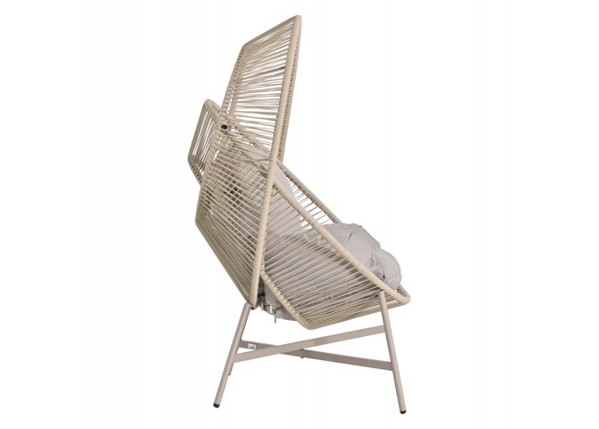 ΠΟΛΥΘΡΟΝΑ-ΦΩΛΙΑ RULER HM6506.02 ΜΟΚΑ ΜΕΤΑΛΛΟ-P.E.RATTAN--ΓΚΡΙ ΜΑΞΙΛΑΡΙΑ 90x85x149Υεκ