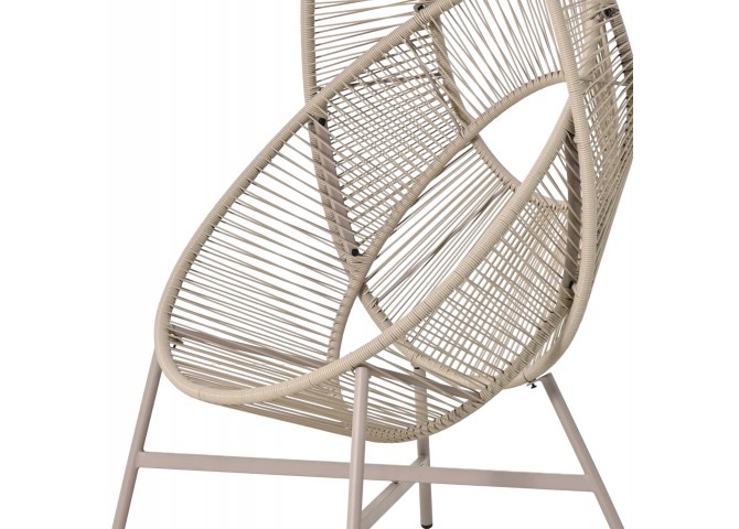 ΠΟΛΥΘΡΟΝΑ-ΦΩΛΙΑ RULER HM6506.02 ΜΟΚΑ ΜΕΤΑΛΛΟ-P.E.RATTAN--ΓΚΡΙ ΜΑΞΙΛΑΡΙΑ 90x85x149Υεκ