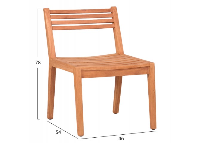 ΚΑΡΕΚΛΑ ΕΞΩΤ.ΧΩΡΟΥ PAVEL HM6615 ΞΥΛΟ TEAK--ΦΥΣΙΚΟ ΧΡΩΜΑ 46x54x78Υεκ.