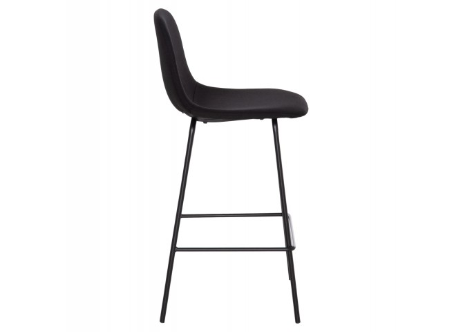 ΣΚΑΜΠΟ ΜΠΑΡ VINCENT HM9298.24 ΜΕΣΑΙΟΥ ΥΨΟΥΣ-ΜΑΥΡΟ ΥΦΑΣΜΑ-ΜΕΤΑΛΛΙΚΑ ΠΟΔΙΑ 43x50x92,5Υεκ