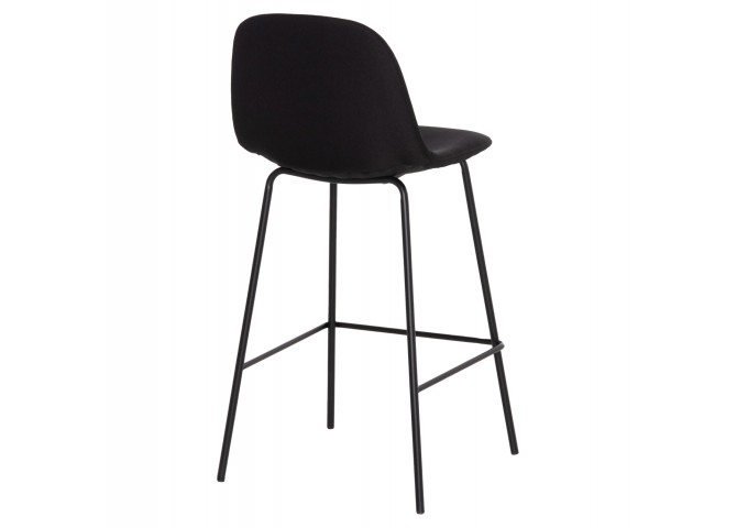 ΣΚΑΜΠΟ ΜΠΑΡ VINCENT HM9298.24 ΜΕΣΑΙΟΥ ΥΨΟΥΣ-ΜΑΥΡΟ ΥΦΑΣΜΑ-ΜΕΤΑΛΛΙΚΑ ΠΟΔΙΑ 43x50x92,5Υεκ