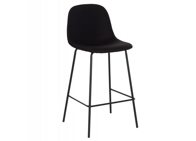 ΣΚΑΜΠΟ ΜΠΑΡ VINCENT HM9298.24 ΜΕΣΑΙΟΥ ΥΨΟΥΣ-ΜΑΥΡΟ ΥΦΑΣΜΑ-ΜΕΤΑΛΛΙΚΑ ΠΟΔΙΑ 43x50x92,5Υεκ