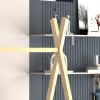 ΚΡΕΒΑΤΙ ΠΑΙΔΙΚΟ ΜΕ ΚΑΓΚΕΛΑ MUNK HM21325 ΠΕΥΚΟ ΛΕΥΚΟ/ΦΥΣΙΚΟ--ΜΕ ΣΤΡΩΜΑ 90x190εκ