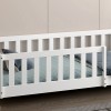 ΚΡΕΒΑΤΙ ΠΑΙΔΙΚΟ ΜΕ ΚΑΓΚΕΛΑ MUNK HM21325 ΠΕΥΚΟ ΛΕΥΚΟ/ΦΥΣΙΚΟ--ΜΕ ΣΤΡΩΜΑ 90x190εκ