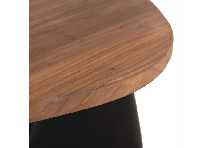 ΒΟΗΘΗΤΙΚΟ ΤΡΑΠΕΖΙ AIDA HM4692.01 FIBER CEMENT ΜΑΥΡΟ--ΞΥΛΟ TEAK TOP 47x60x59Υεκ