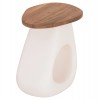 ΒΟΗΘΗΤΙΚΟ ΤΡΑΠΕΖΙ AIDA HM4692.02 FIBER CEMENT ΛΕΥΚΟ--ΞΥΛΟ TEAK TOP 47x60x59Υεκ