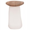 ΒΟΗΘΗΤΙΚΟ ΤΡΑΠΕΖΙ AIDA HM4692.02 FIBER CEMENT ΛΕΥΚΟ--ΞΥΛΟ TEAK TOP 47x60x59Υεκ