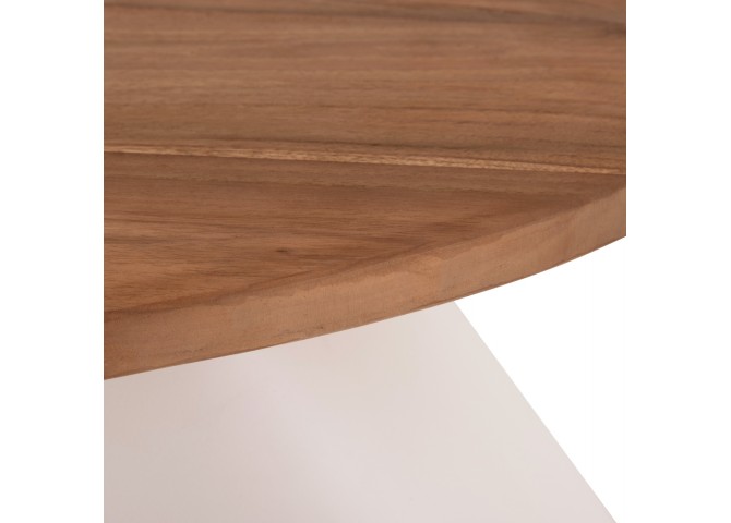 ΒΟΗΘΗΤΙΚΟ ΤΡΑΠΕΖΙ AIDA HM4692.02 FIBER CEMENT ΛΕΥΚΟ--ΞΥΛΟ TEAK TOP 47x60x59Υεκ