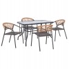 ΣΕΤ ΤΡΑΠΕΖΑΡΙΑΣ 5ΤΜΧ ADAM HM10727.01 ΚΑΡΕΚΛΕΣ ΜΕΤΑΛΛΙΚΕΣ & ΤΡΑΠΕΖΙ 110x60εκ ΓΚΡΙ