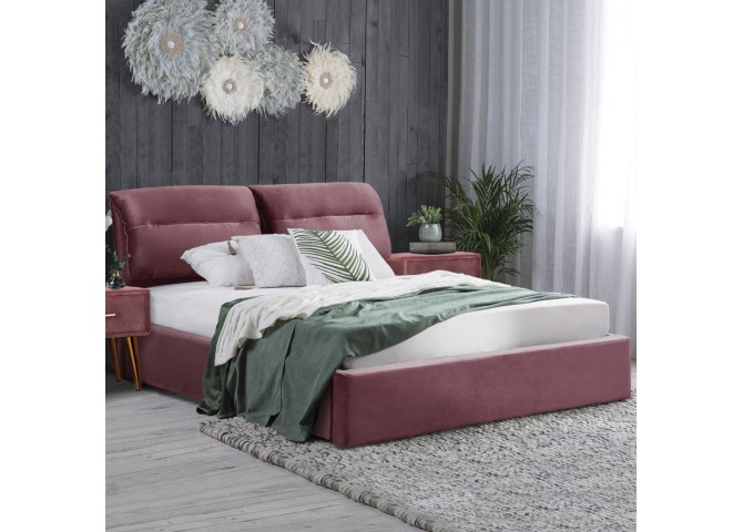 ΚΡΕΒΑΤΙ ΔΙΠΛΟ & ΣΤΡΩΜΑ KENDRA HM10830.02 ΣΑΠΙΟ ΜΗΛΟ ΒΕΛΟΥΔΟ--ΑΠΟΘ.ΧΩΡΟΣ--160x200εκ