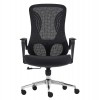 ΚΑΡΕΚΛΑ ΓΡΑΦΕΙΟΥ DECIFER HM1212.01 ΜΑΥΡO MESH-ΒΑΣΗ ΧΡΩΜΙΟΥ 61x60x110Υεκ.