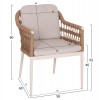 ΠΟΛΥΘΡΟΝΑ BOXER HM6556.02 ΑΛΟΥΜΙΝΙΟ & ΜΑΞΙΛΑΡΙΑ ΜΠΕΖ-TWIST WICKER 61x59x78,5Yεκ