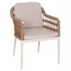 ΠΟΛΥΘΡΟΝΑ BOXER HM6556.02 ΑΛΟΥΜΙΝΙΟ & ΜΑΞΙΛΑΡΙΑ ΜΠΕΖ-TWIST WICKER 61x59x78,5Yεκ