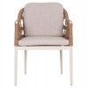 ΠΟΛΥΘΡΟΝΑ BOXER HM6556.02 ΑΛΟΥΜΙΝΙΟ & ΜΑΞΙΛΑΡΙΑ ΜΠΕΖ-TWIST WICKER 61x59x78,5Yεκ