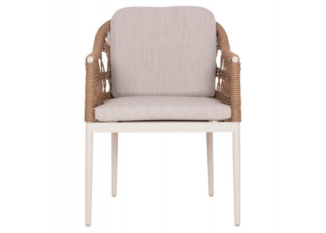 ΠΟΛΥΘΡΟΝΑ BOXER HM6556.02 ΑΛΟΥΜΙΝΙΟ & ΜΑΞΙΛΑΡΙΑ ΜΠΕΖ-TWIST WICKER 61x59x78,5Yεκ