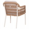 ΠΟΛΥΘΡΟΝΑ BOXER HM6556.02 ΑΛΟΥΜΙΝΙΟ & ΜΑΞΙΛΑΡΙΑ ΜΠΕΖ-TWIST WICKER 61x59x78,5Yεκ