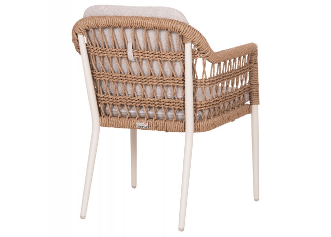 ΠΟΛΥΘΡΟΝΑ BOXER HM6556.02 ΑΛΟΥΜΙΝΙΟ & ΜΑΞΙΛΑΡΙΑ ΜΠΕΖ-TWIST WICKER 61x59x78,5Yεκ