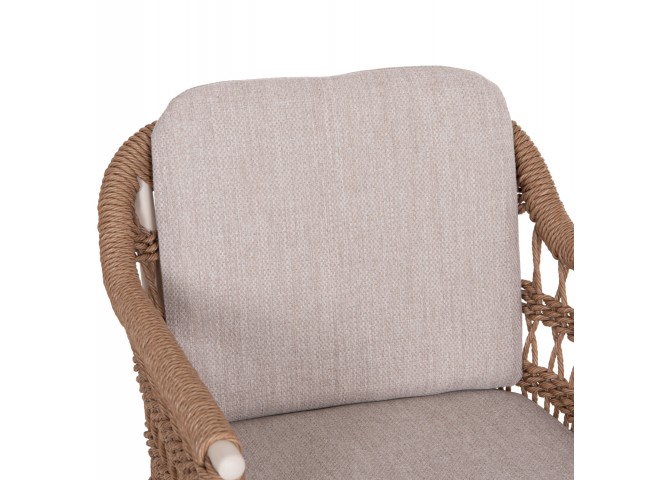 ΠΟΛΥΘΡΟΝΑ BOXER HM6556.02 ΑΛΟΥΜΙΝΙΟ & ΜΑΞΙΛΑΡΙΑ ΜΠΕΖ-TWIST WICKER 61x59x78,5Yεκ
