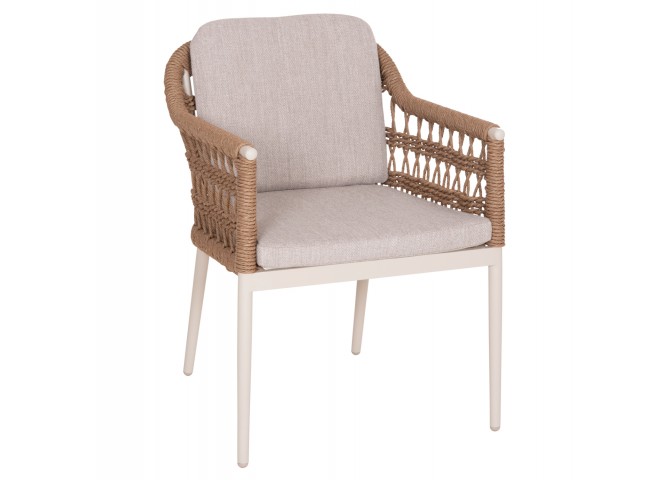 ΠΟΛΥΘΡΟΝΑ BOXER HM6556.02 ΑΛΟΥΜΙΝΙΟ & ΜΑΞΙΛΑΡΙΑ ΜΠΕΖ-TWIST WICKER 61x59x78,5Yεκ