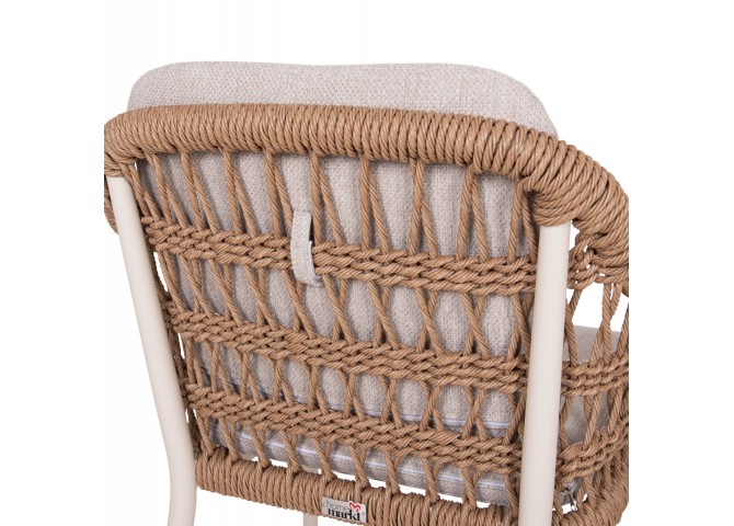 ΠΟΛΥΘΡΟΝΑ BOXER HM6556.02 ΑΛΟΥΜΙΝΙΟ & ΜΑΞΙΛΑΡΙΑ ΜΠΕΖ-TWIST WICKER 61x59x78,5Yεκ