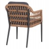 ΠΟΛΥΘΡΟΝΑ BOXER HM6556.01 ΑΛΟΥΜΙΝΙΟ & ΜΑΞΙΛΑΡΙΑ ΓΚΡΙ-TWIST WICKER 61x59x78,5Yεκ