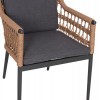 ΠΟΛΥΘΡΟΝΑ BOXER HM6556.01 ΑΛΟΥΜΙΝΙΟ & ΜΑΞΙΛΑΡΙΑ ΓΚΡΙ-TWIST WICKER 61x59x78,5Yεκ