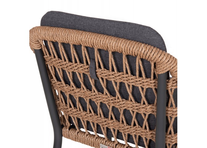 ΠΟΛΥΘΡΟΝΑ BOXER HM6556.01 ΑΛΟΥΜΙΝΙΟ & ΜΑΞΙΛΑΡΙΑ ΓΚΡΙ-TWIST WICKER 61x59x78,5Yεκ